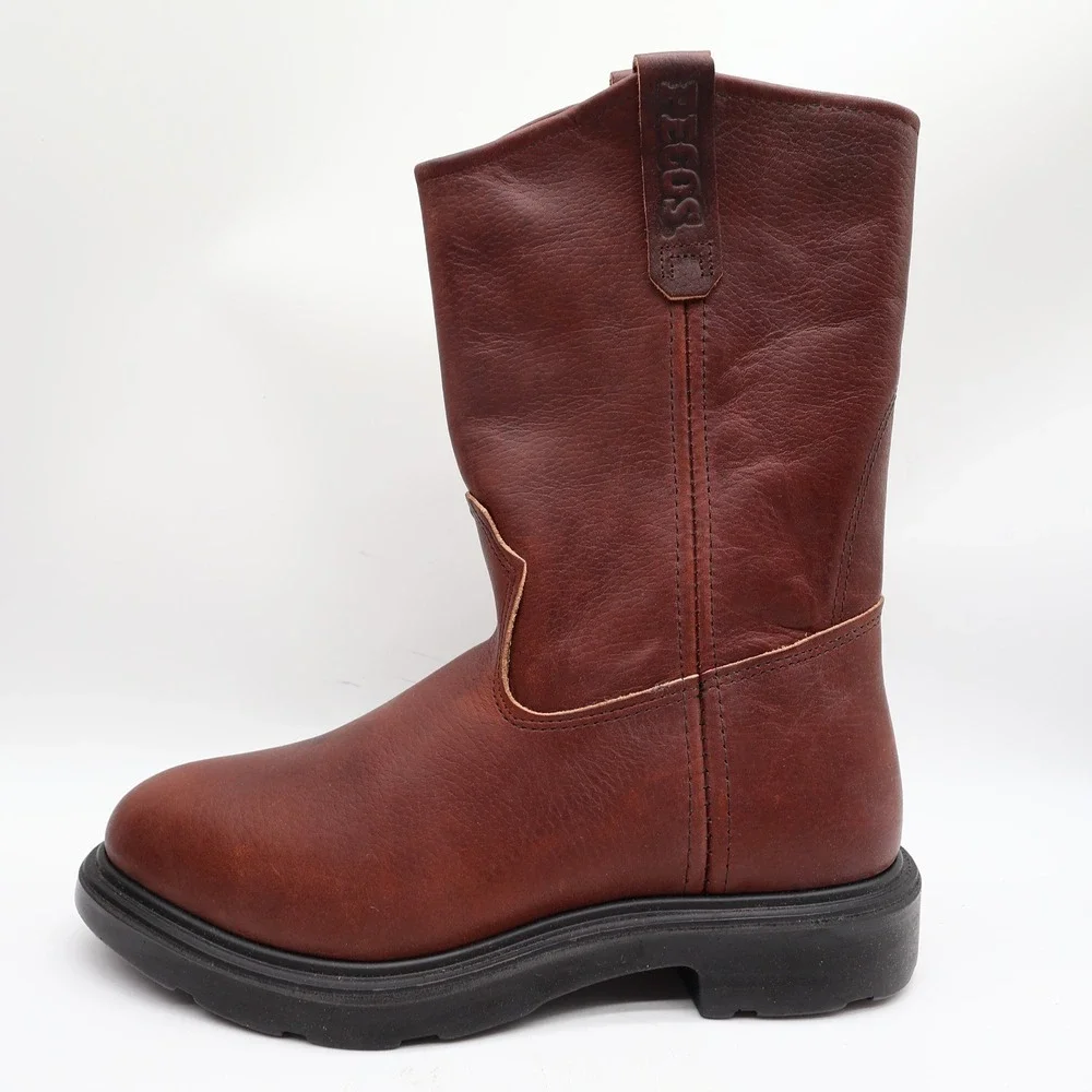 Red Wing 1132 Pecos Boots Mens 8 E Brown Leather Pull On Work Made In USA NIB